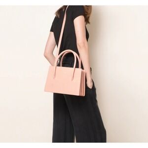 Angela Roi Vegan Pink Eleanor Satchel Faux Leather Shoulder Feminine Romantic